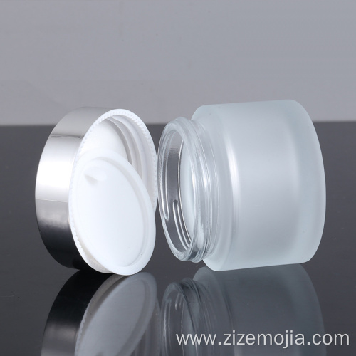 50g thick round cosmetic glass jar with lid